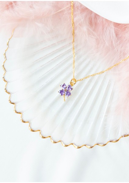 Lila Yonca Kolye modelleri