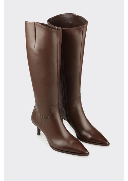 Kahve Deri Kadın Çizme fiyatları