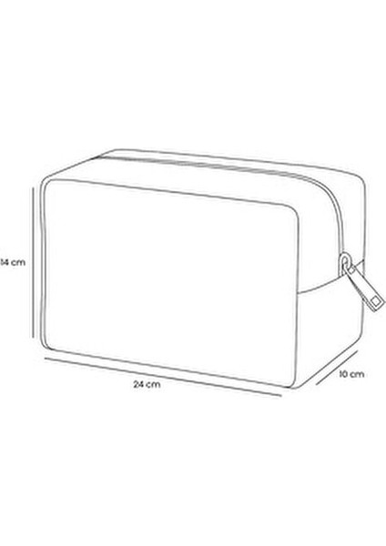 Kadife Organizer Çanta Mint Renkli 24x14x10 cm Pamuk Astar