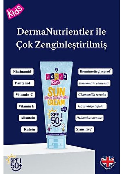 Kids Güneş Kremi SPF 50+ Suya Dayanıklı Çocuklar İçin 150 ml modelleri