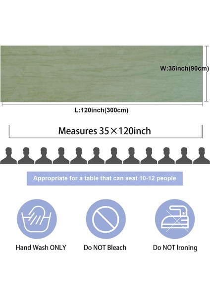 6pack 35X120 Inç Masa Koşucusu, Peynir Kumaş Masa Koşucusu Gelin Bebek Duşu Düğün Doğum Günü Dekorasyonu Yeşil (Yurt Dışından) indirimleri