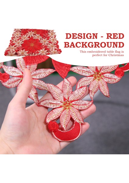Noel Işlemeli Masa Koşucusu, Içi Boş Çay Masa Örtüsü, Restoran Yemekleri Için Xams Parti Ziyafet Etkinlikleri, 15X70 Inç (Yurt Dışından) indirimleri