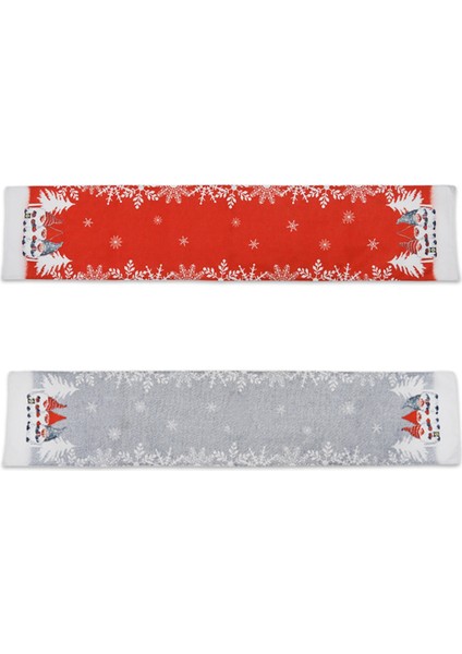 Gri Noel Masa Örtüsü Noel Dekorasyon Malzemeleri Kumaş Masa Koşucusu Noel Masası Dekorasyonu (Yurt Dışından) modelleri