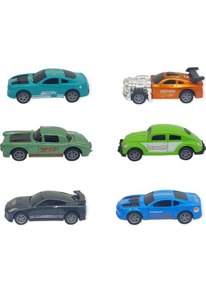 Çek Bırak Metal Küçük Arabalar 8 cm 6'lı Set fiyatları