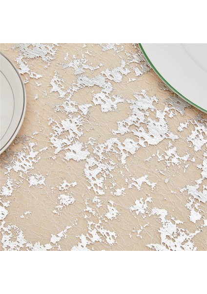 Gümüş Masa Runner Glitter Metalik Ince Mesh Masa Runner Düğün, Gelin Duş Için Parlak Masa Süslemeleri (Yurt Dışından) fırsatları