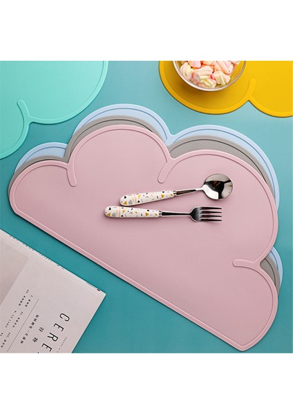 Silikon Bulut Şekli Gıda Placemat Slip Slip Kolay Temizlenmesi Isı Yalıtımlı Masa Koruması Yeni Yürümeye Başlayan Çocuklar ve Çocuklar Için Harika (Yurt Dışından) fiyatları