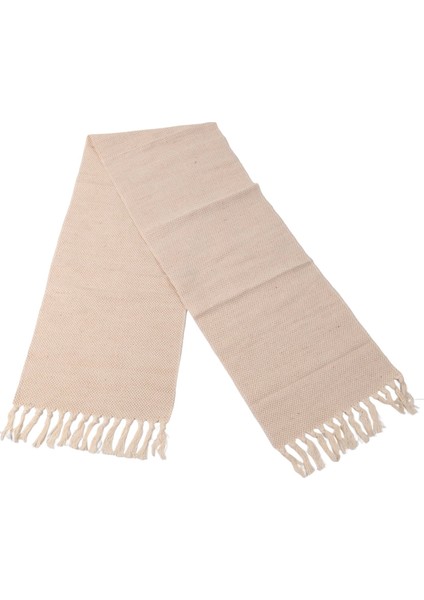 Çiftlik Evi Masası Koşucusu, Vintage Rustik Masa Koşucusu, Pamuk Örgülü Sehpa Koşucusu, Bej Dokuma Masa Koşucusu (Yurt Dışından)