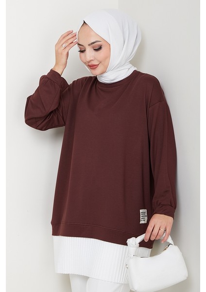 Arma Detay Piliseli Oysho Tunik 1627 - Acı Kahve