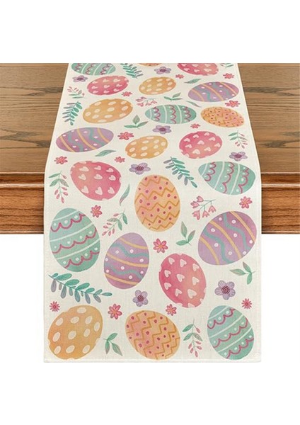 Suluboya Paskalya Yumurtaları Masa Koşucu, Mevsimsel Bahar Mutfak Yemek Masası Dekorasyonu Ev Partisi Dekoru (Yurt Dışından) fiyatları