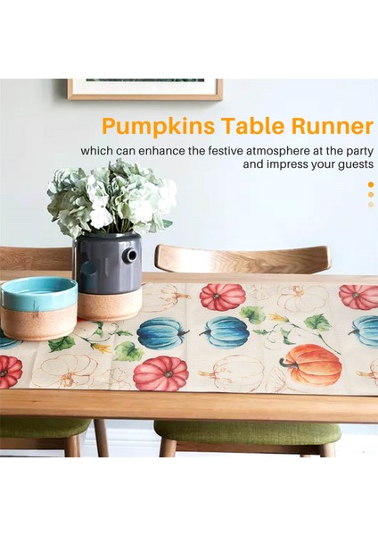 Sonbahar Okaliptüs Bırakan Kabak Masa Koşucu, Sonbahar Şükran Günü Mutfak Yemek Masa Dekorasyonu Kapalı B Için (Yurt Dışından) fırsatları