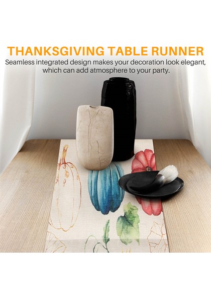 Sonbahar Okaliptüs Bırakan Kabak Masa Koşucu, Sonbahar Şükran Günü Mutfak Yemek Masa Dekorasyonu Kapalı B Için (Yurt Dışından) indirimleri