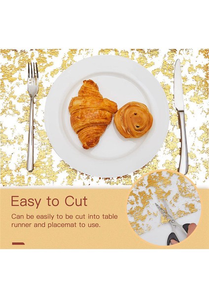 Altın Masa Runner Glitter Metalik Ince Mesh Masa Runner Düğün, Gelin Duş Için Parlak Masa Süslemeleri (Yurt Dışından) modelleri