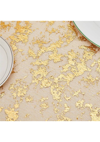 Altın Masa Runner Glitter Metalik Ince Mesh Masa Runner Düğün, Gelin Duş Için Parlak Masa Süslemeleri (Yurt Dışından) fırsatları