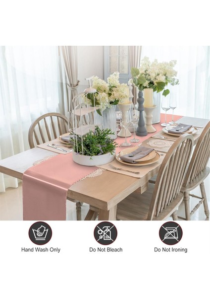 Gül Altın Masa Koşucusu 12X108 Inç 10 Paket Saten Masa Koşucuları, Parti Düğün Ziyafetleri Için Pürüzsüz Masa Koşucusu Doğum Günü (Yurt Dışından) fiyatları