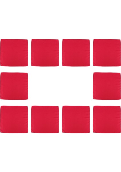 10PCS 48X48CM Restoran Düğün Yemeği Partisi Için Polyester Bez Peçeteleri, Büyük Kırmızı (Yurt Dışından)