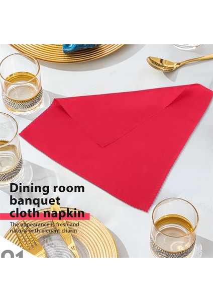 10PCS 48X48CM Restoran Düğün Yemeği Partisi Için Polyester Bez Peçeteleri, Büyük Kırmızı (Yurt Dışından) fırsatları