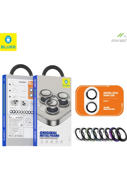 Metal Frame iPhone 17 Uyumlu Orijinal Metal Kozmik / Yeşil Green Kamera Lens Koruyucu