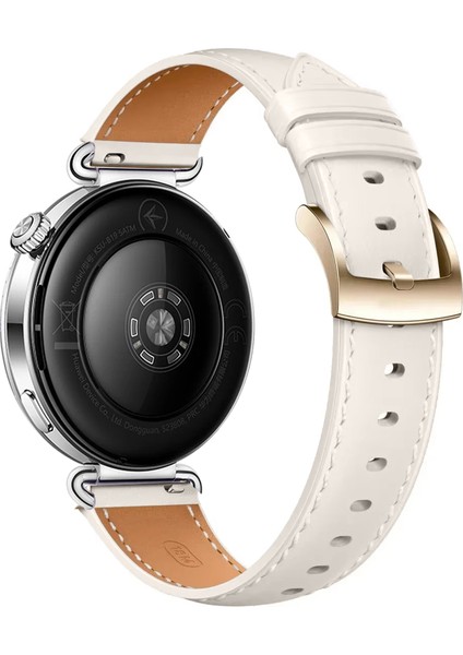 Huawei Watch Gt6 41MM Ile Uyumlu Starlight Gold Metal Tokalı Deri Zarif Şık Kordon fiyatları