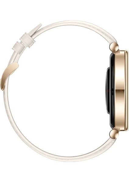 Huawei Watch Gt6 41MM Ile Uyumlu Starlight Gold Metal Tokalı Deri Zarif Şık Kordon indirimleri
