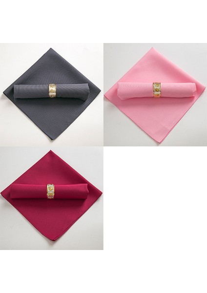 10PCS 48X48CM Restoran Düğün Yemeği Partisi Için Polyester Bez Peçeteleri, Pembe (Yurt Dışından) fiyatları
