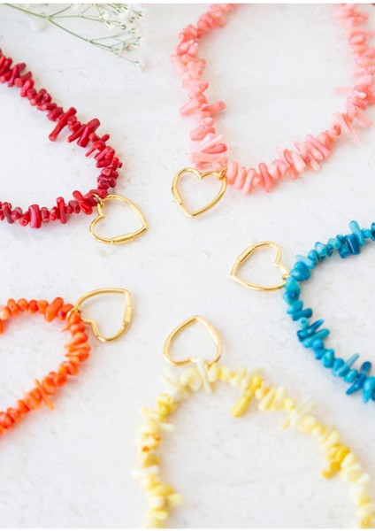 Turuncu Mercan Kalp Kolye indirimleri