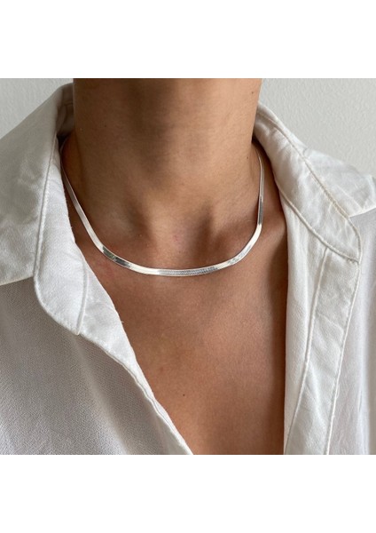 Çelik Italyan Zincir Kolye - Silver fiyatları