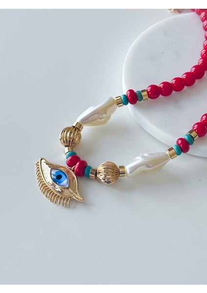 Göz Uçlu Boncuk Kolye