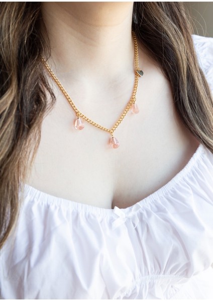 3 Murano Nar Taneli Kolye