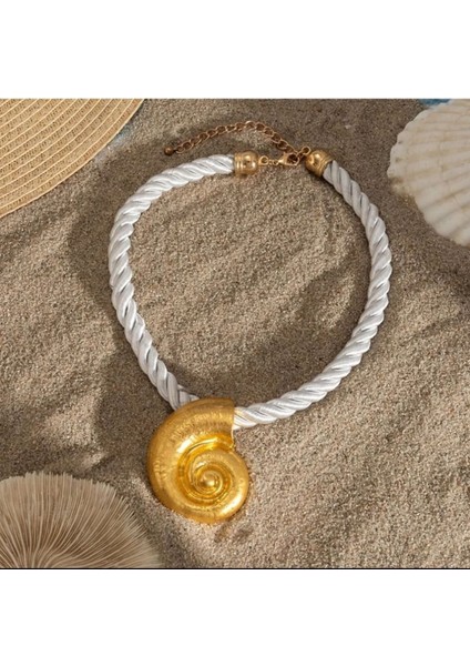 Salyangoz Halat Ip Kolye