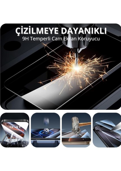 2 Adet iPhone 17 Pro Uyumlu Hd+ 0,26MM 9h Temperli Cam Ekran Koruyucu modelleri