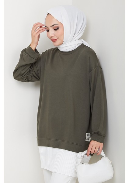 Arma Detay Piliseli Oysho Tunik 1627 - Haki