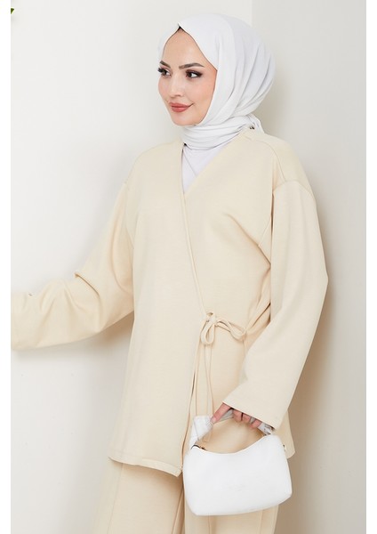 Kimonolu Oysho Ikili Takım 1623 - Bej indirimleri