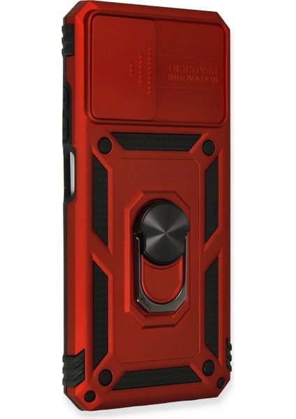 Xiaomi Redmi Note 10 Kılıf Pars Lens Yüzüklü Silikon - Kırmızı fiyatları