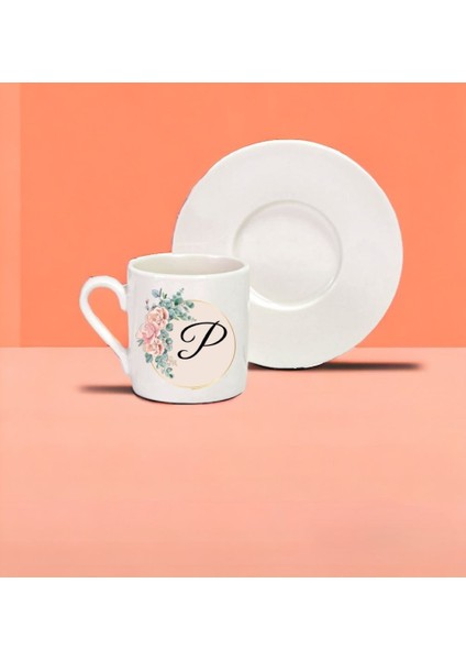P Harfli Kişiye Özel Hediyelik Tekli Türk Kahve Fincanı fiyatları
