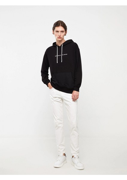 Xsıde Siyah Uzun Kollu Baskılı Erkek Hoodie fiyatları