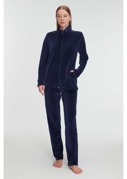 Arias Closet Pamuklu Fermuarlı Sweatshirt Pantolon Pijama Takımı