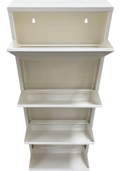 Metal Ayakkabılık 4 Lü Beyaz