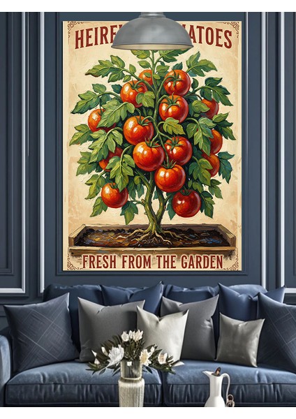Miras Domates Tohumları Ile Yetiştirme Posteri Dekoratif Kanvas - Mdf Ahşap Tablo fiyatları