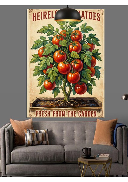 Miras Domates Tohumları Ile Yetiştirme Posteri Dekoratif Kanvas - Mdf Ahşap Tablo modelleri