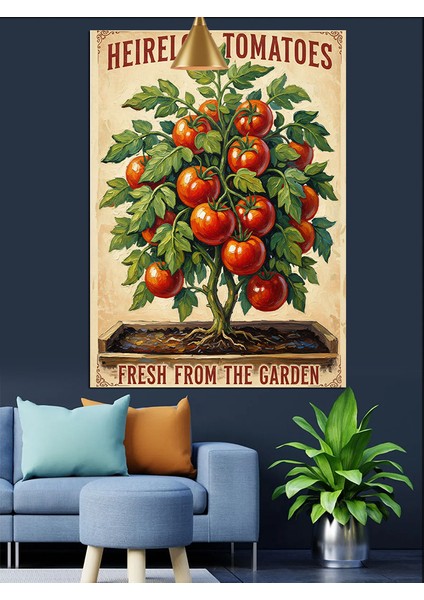 Miras Domates Tohumları Ile Yetiştirme Posteri Dekoratif Kanvas - Mdf Ahşap Tablo fırsatları