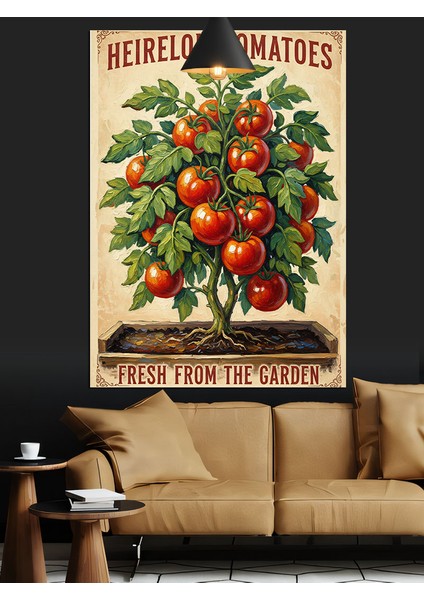 Miras Domates Tohumları Ile Yetiştirme Posteri Dekoratif Kanvas - Mdf Ahşap Tablo indirimleri