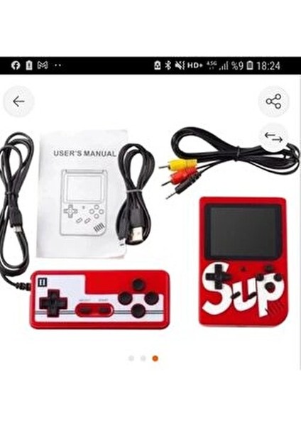 Sup Atari Retro 400 Mini Taşınabilir Oyun Konsolu 2 Kollu Renkli Eğlence