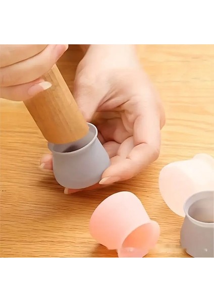 24 Adet Silikon Sandalye Ayak Ucu Koruyucu Mobilya Bacak Koruma Kapağı Zemin Çizilmesini Önler Sessiz Kayma Kolay Takılır 3.5-5.5 cm