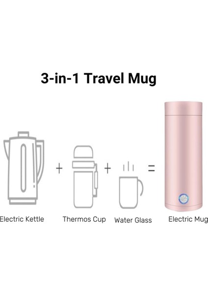 400ML Küçük Taşınabilir Seyahat Su Isıtıcısı 304 Paslanmaz Çelik Gıda Sınıfı Hızlı Kaynama ve Otomatik Kapanma Isıtmalı Kupa Abd Fişi A (Yurt Dışından) indirimleri