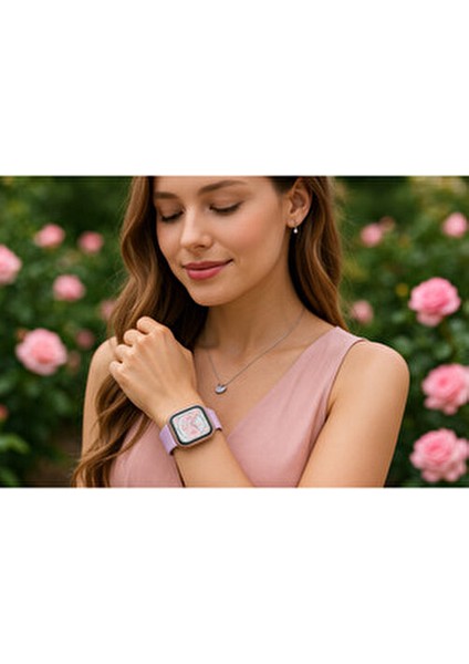 ENS Teknoloji Kadın Akıllı Saat G9 Mini Dokunmatik Fonksiyonlar ile Suya Dayanıklı Altın Renk indirimleri