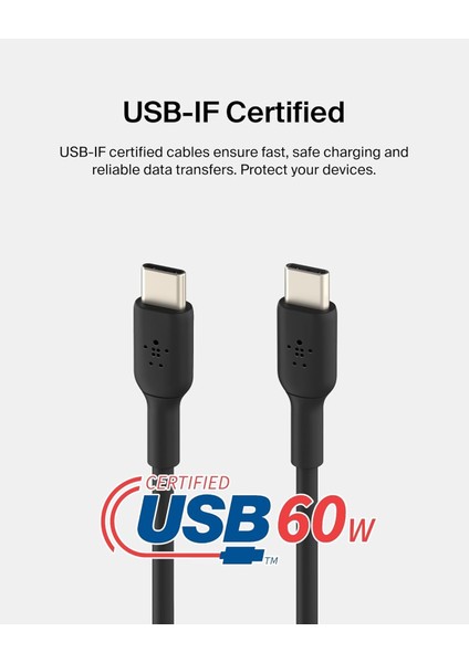 Boost Charge 60W Usb-C - Usb-C Şarj Kablosu 1m fırsatları