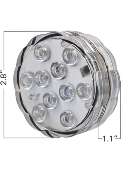 Rgb LED Su Altı Işıkları Kumandalı Havuz-Akvaryum-Nargile- Çiçek Vazoları Ledi -1 Adet modelleri
