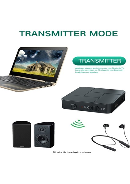 2&#39;de 1 Bluetooth 5.0 Verici Alıcı Aptx Tv Akıllı Telefonlar Dizüstü Bilgisayarlar Için Düşük Gizli Kablosuz Ses Adaptörü (Yurt Dışından) fırsatları