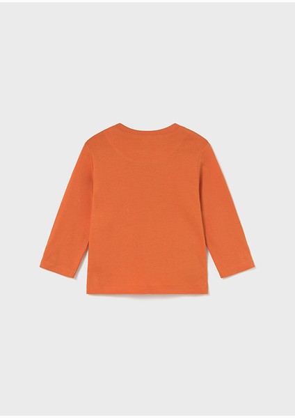 Skate Hologramlı Sweat Beli Paçası Lastik Pantolon Takım (01-04 Yaş Arası) - Bej-Turuncu modelleri