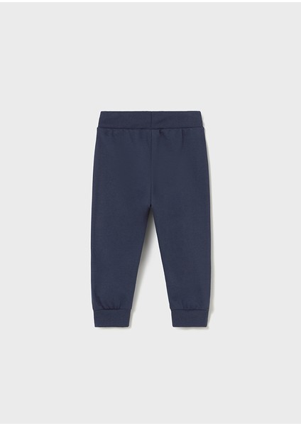 1-4 Yaş Erkek Bebek 3 Parçalı Eşofman Takımı | Kapüşonlu Fermuarlı Hırka + 2 Alt | Bej ve Lacivert Ayıcık Detaylı